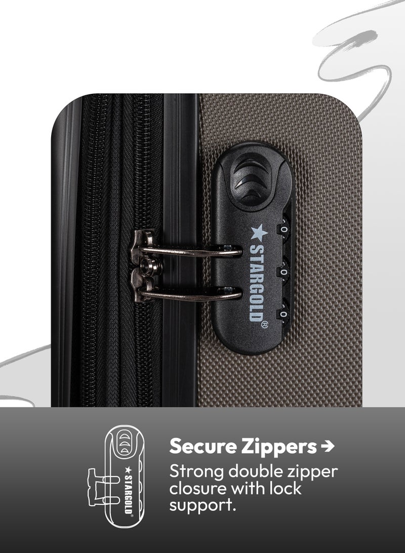 ستارجولد مجموعة حقائب سفر من 3 قطع من حقيبة سفر صلبة من مادة ABS - Image 5